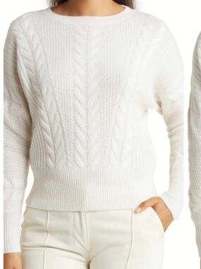 MAGASCHONI Cashmere Dolman Sweater 100% Cashmere  cable knit pullover